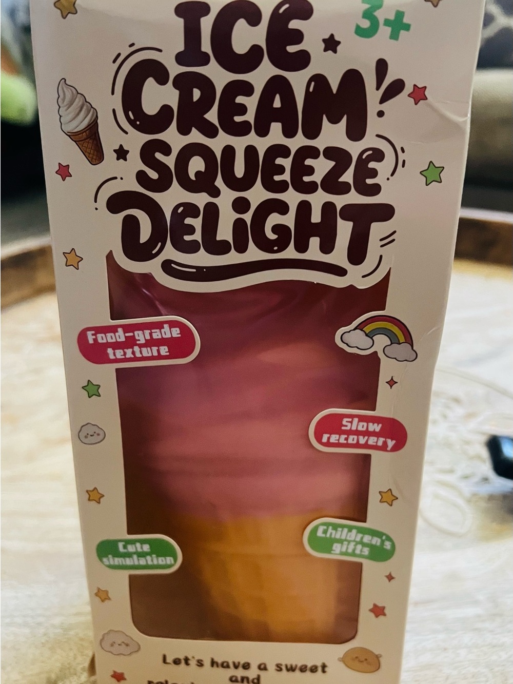 Jumbo  Ice Cream Squeeze Delight Plush Toy -  big jumbo squeeze strawberry 🍓